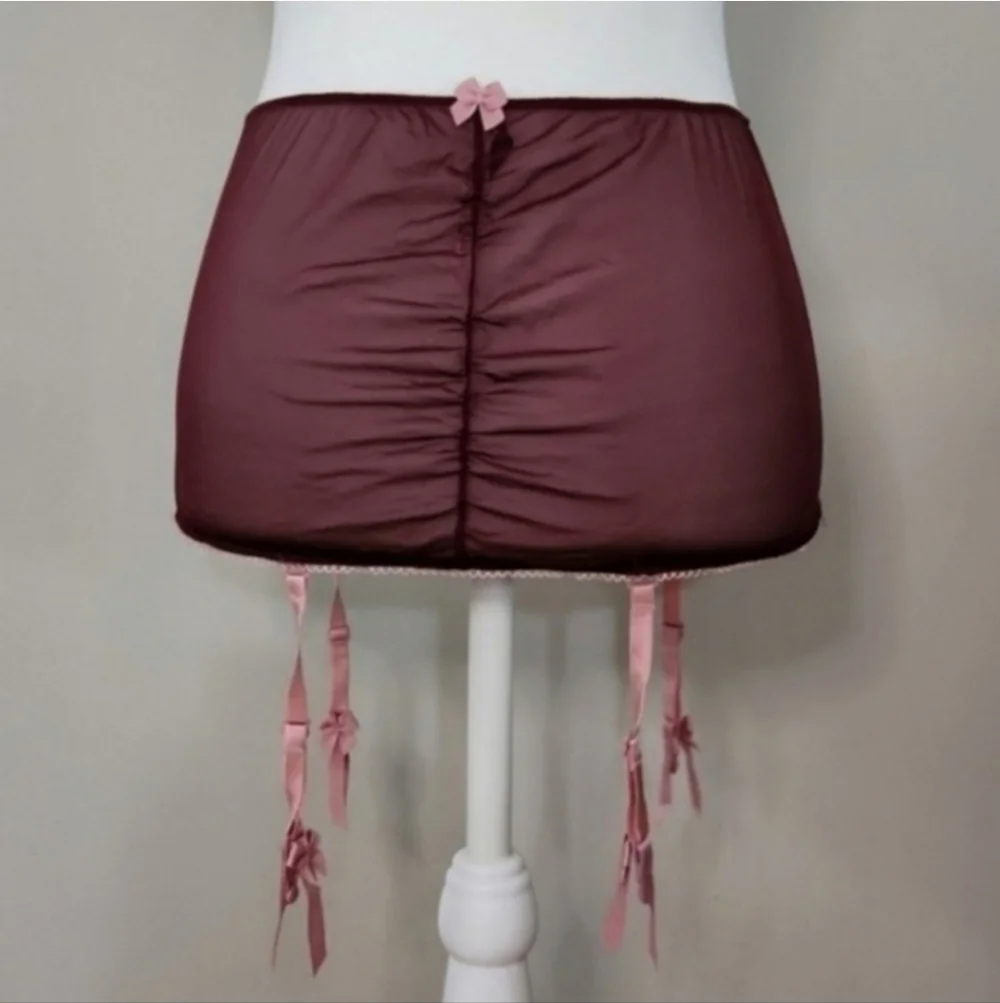 Victoria's Secret Sexy Little Things Burgandy Garter - Picture 3 of 9